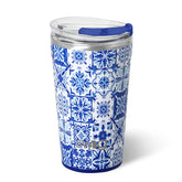 Indigo Tiles Party Cup 24oz