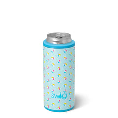 Beach Balls Skinny Can Cooler 12oz