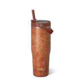 Saddle Stitch Cognac To-Go Tumbler 30oz