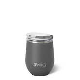 Grey Stemless Wine 12oz
