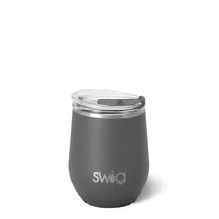 Grey Stemless Wine 12oz
