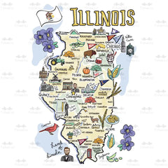 Illinois Medium Iced Cup Coolie