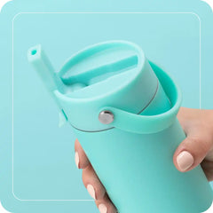 Grey Flip + Sip Slim Tumbler 12oz
