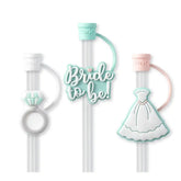 Bride to Be Straw Topper Set