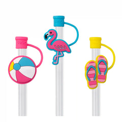 Flamingos Straw Topper Set