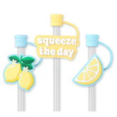 Lemon Meringue Straw Topper Set