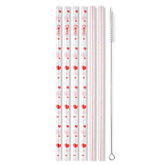 Sweethearts + Light Pink Glitter Reusable Straw Set