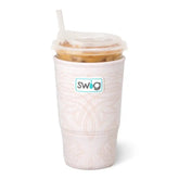 Saddle Stitch Cream Large Iced Cup Coolie