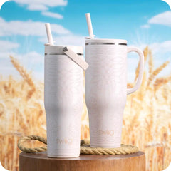 Saddle Stitch Cream To-Go Tumbler 30oz