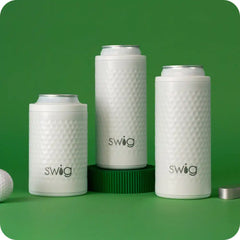 White Golf Ball Skinny Can Cooler 12oz
