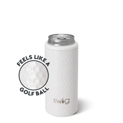 White Golf Ball Skinny Can Cooler 12oz