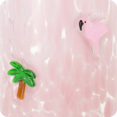 Flamingos Charm Glass 17oz
