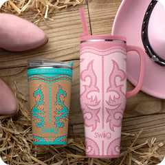 Boot Scootin' Pink Mega Mug 40oz