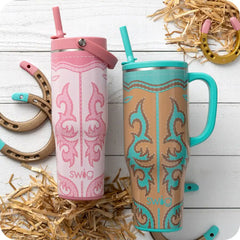 Boot Scootin' Turquoise Mega Mug 40oz