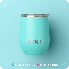 Navy Stemless Wine 12oz