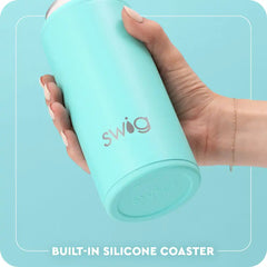 Saddle Stitch Cream Skinny Can Cooler 12oz