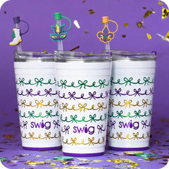 Mardi Gras Bows Party Cup 24oz