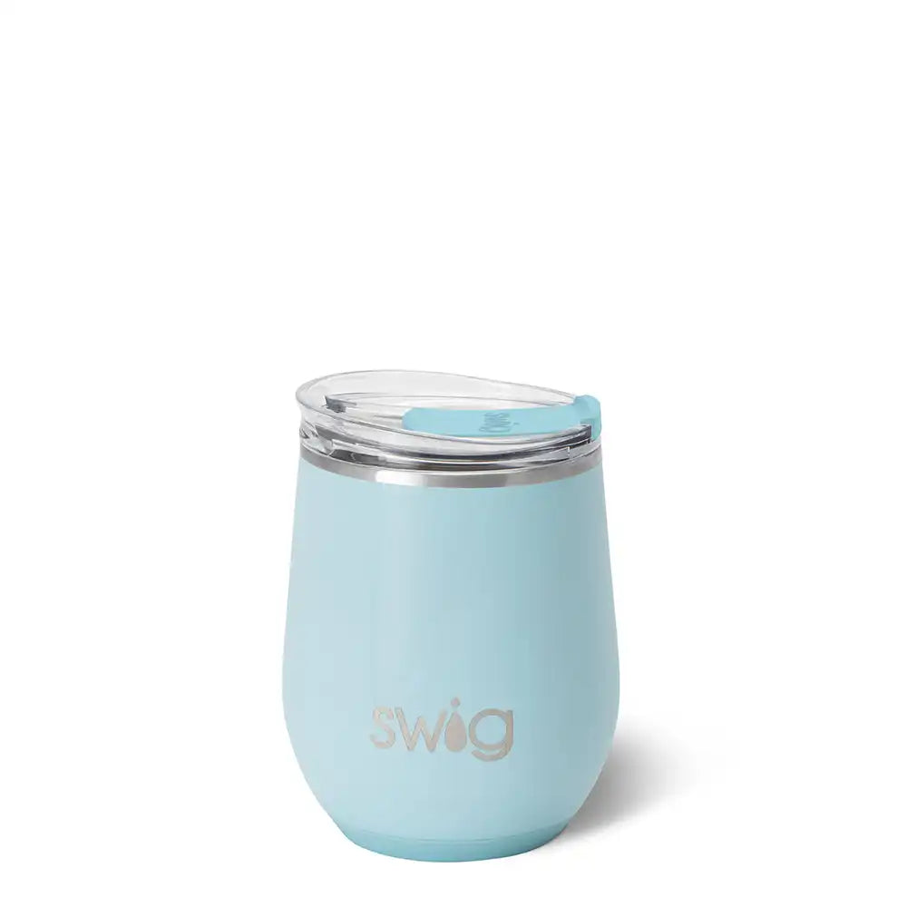Shimmer Aquamarine Stemless Wine 12oz
