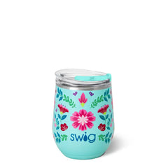 Flora Azul Stemless Wine 12oz