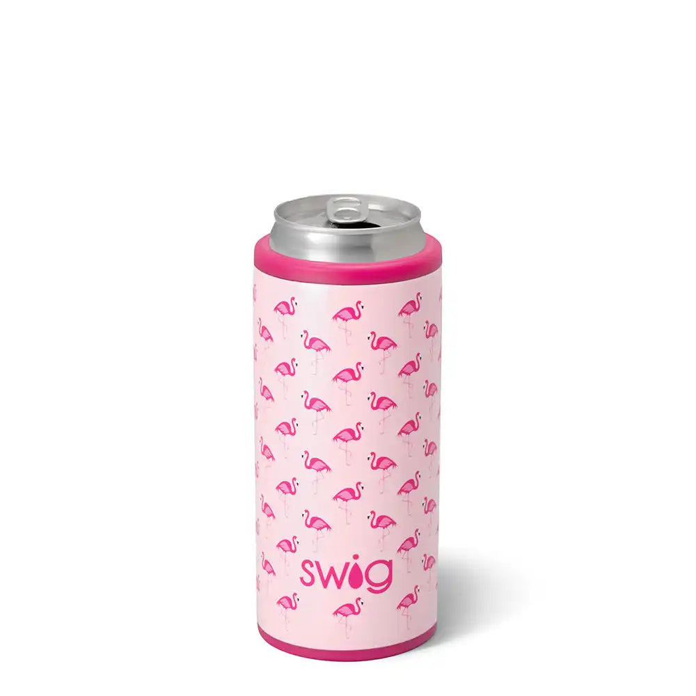 Flamingos Skinny Can Cooler 12oz