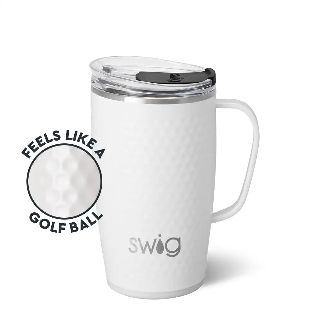 White Golf Ball Travel Mug 18oz