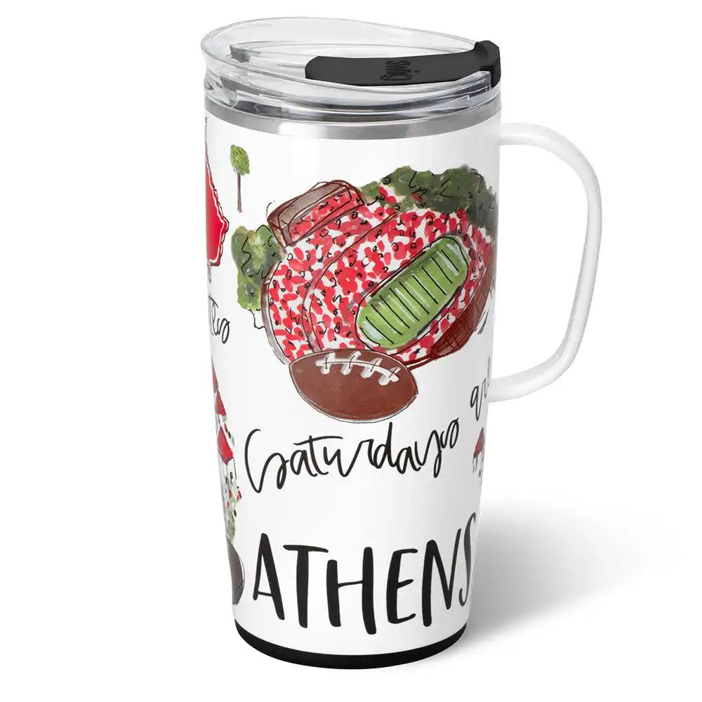 Saturdays in Athens Travel Mug 22oz