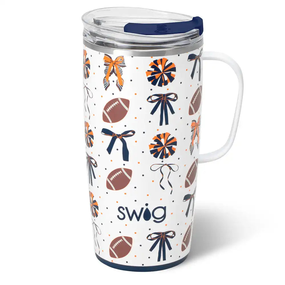 We've Got Spirit Navy + Orange Travel Mug 22oz
