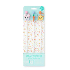 Easter Bunny Straw Topper Set