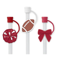 We've Got Spirit Crimson Straw Topper Set