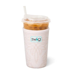 Saddle Stitch Cream Medium Iced Cup Coolie