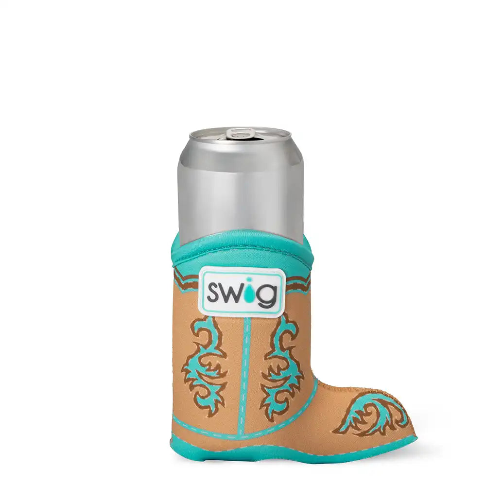 Boot Scootin' Turquoise Slim Can Coolie