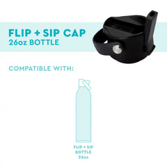 Black Flip + Sip Cap 26oz Bottle