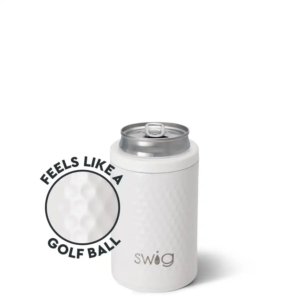 White Golf Ball Can + Bottle Cooler 12oz