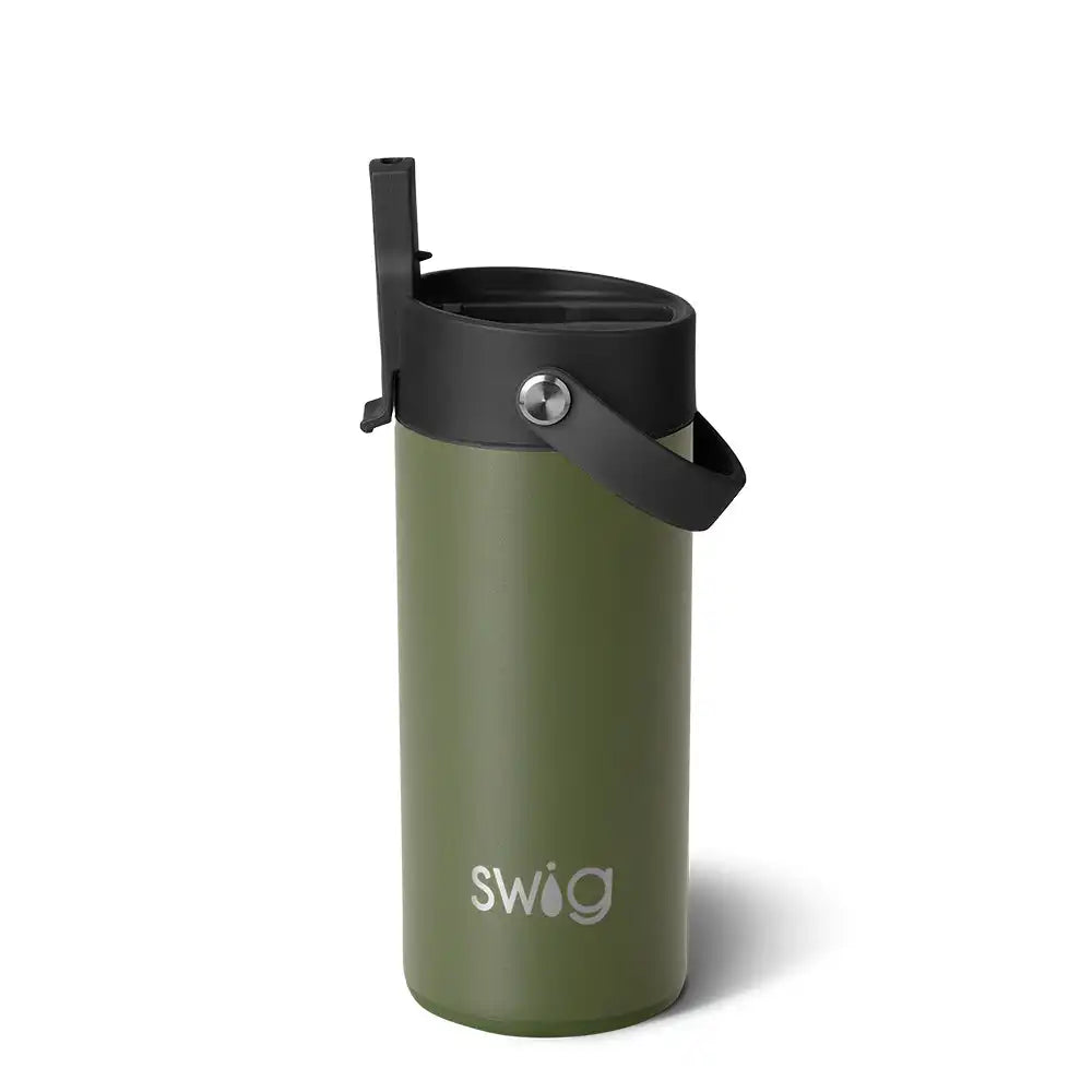 Olive Flip + Sip Slim Tumbler 12oz