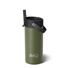 Olive Flip + Sip Slim Tumbler 12oz