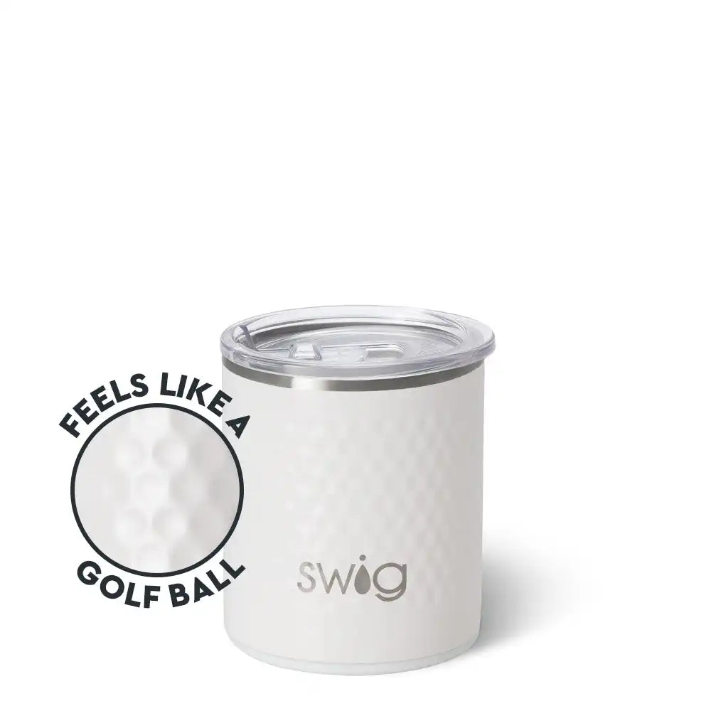 White Golf Ball Lowball Tumbler 12oz