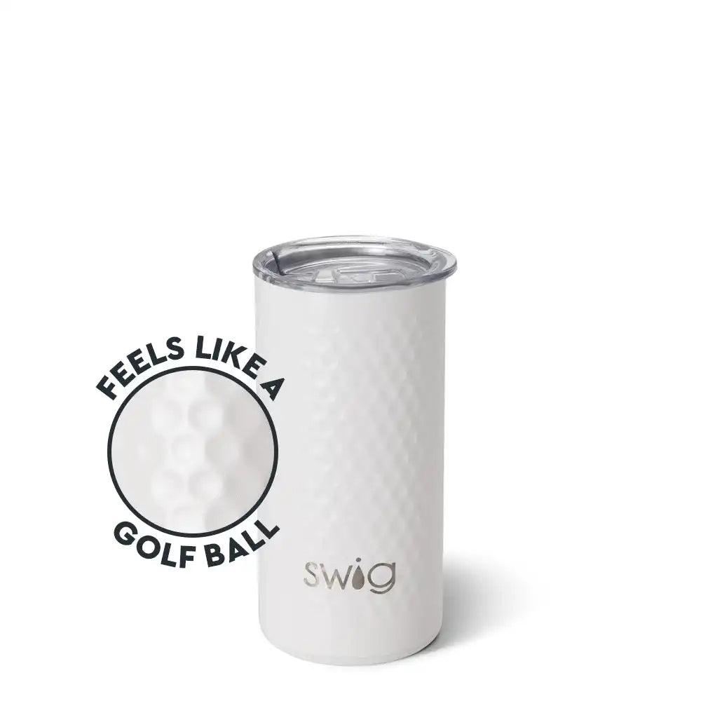 White Golf Ball Slim Tumbler 12oz