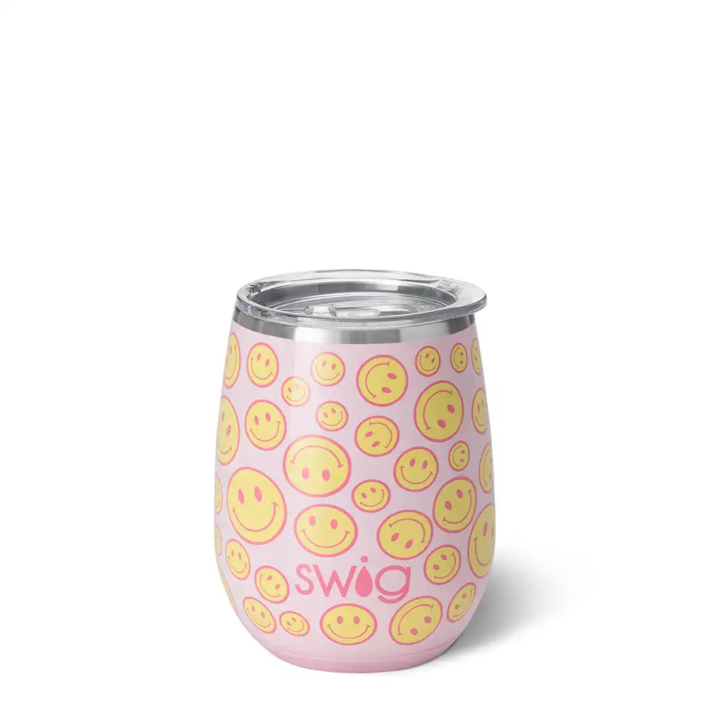 Oh Happy Day Stemless Wine 14oz