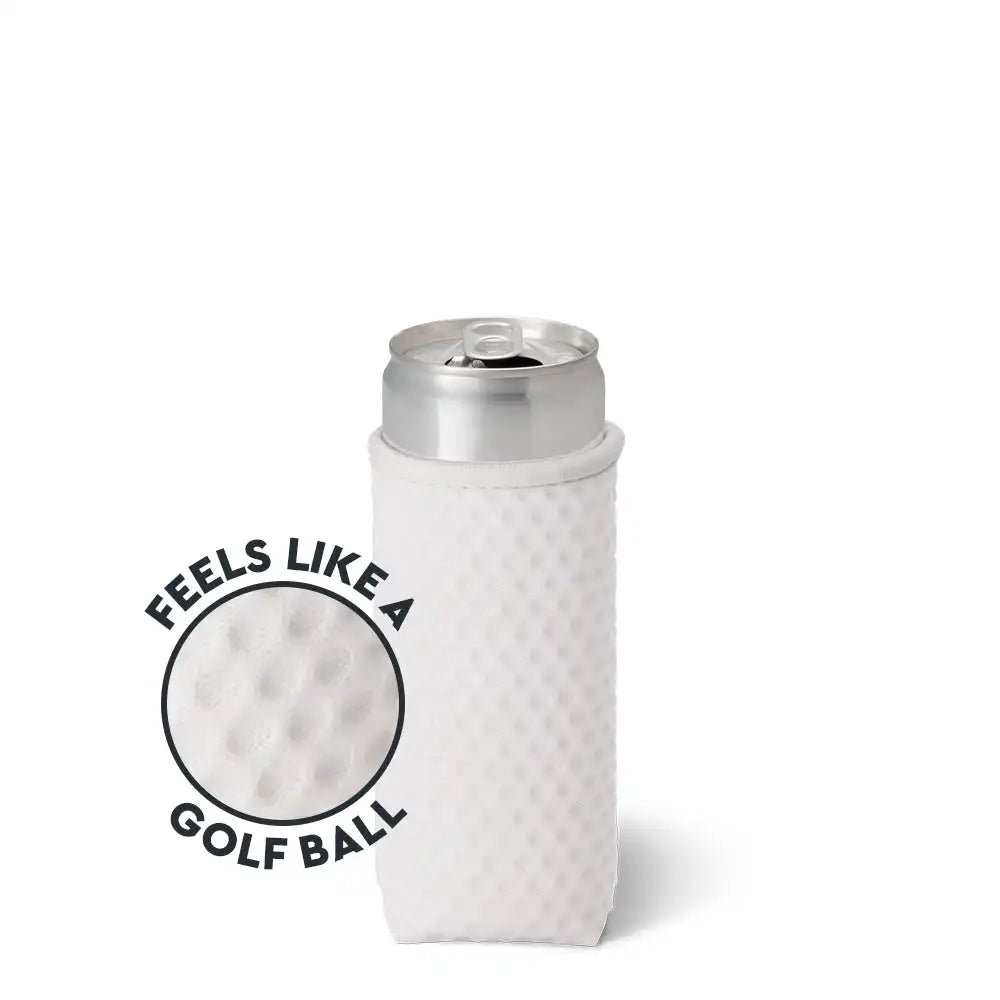 White Golf Ball Slim Can Coolie